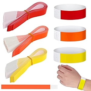 hasthip paper wristbands 300 pack 100red 100orange 100yellow events