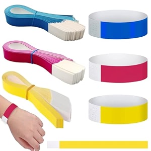 hasthip 300pcs paper wrist bands self adhesive color wrist for party