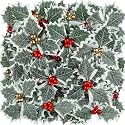 HASTHIP 5 Pcs Christmas Red Berry Branches, 7.87 Inches Artificial Pinecone