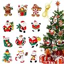 HASTHIP 12 Pcs Hanging Christmas Tree Ornaments Gingerbread Snowman Santa