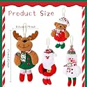 HASTHIP 4 Pcs Christmas Tree Ornaments Santa Snowman Reindeer Bear