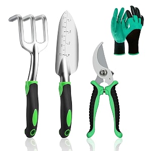 hasthip 4pcs garden tools set for home gardening stainless steel