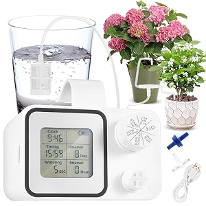 hasthip automatic drip irrigation timer 10m pvc tube kit usb rechargeable