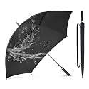 HASTHIP® Big Umbrella for Men, 52" Auto-Open Golf Rain Umbrella with cover, Windproof Waterproof Umbrella Big Size for 2-3 Adults, Ideal for Outdoor, Travel & Golf Cart Use (Black)