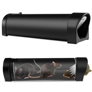 hasthip continuous rat trap cage for house garden patio 27cm humane mouse trap cage reusable enlarged smart rat catcher and rodent trap for mice pets rodents