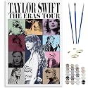 HASTHIP® Taylor Swift Oil Painting by Number Kit for Adults Beginner, Fashion Star Cover Paint by Numbers Kit Acrylic Paint Home Wall Art Decor Gift for Sister Fans (16x24 inch)