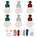 HASTHIP DIY Macrame Santa Claus Set of 6 Christmas Tree Hanging Decor