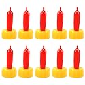HASTHIP® Feeding Nipples for Lamb Feeding Bottles Red Nipples for Lamb Food Grade HDPE Safe Feeders Lambs,Goats,Calves Piglets Set of 10Pcs