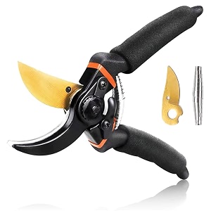 hasthip gardening scissor with replace blade ampspring stainless steel sk5 blade garden snip with safety lock garden shears sharp cutter pruners scissor for lawn garden amp potted plants