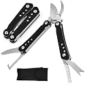HASTHIP® Gardening Scissors, Folding Gardening Shears Hand Bypass Pruner with 5 Built-in Mini Tools, Spring Loaded Tree Cutter Tools with Safety Lock for Cutting, Grafting, Trimming