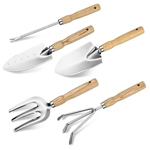 hasthip gardening tools set 5 pcs stainless steel home garden