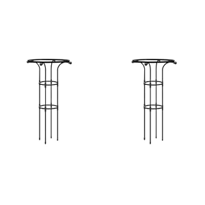 hasthip metal garden trellis for climbing plants vertical plant support with hollow roof design rust-proof indoor outdoor use for potted vegetable flowers vine dia 20cm height 90cm 3 pcs
