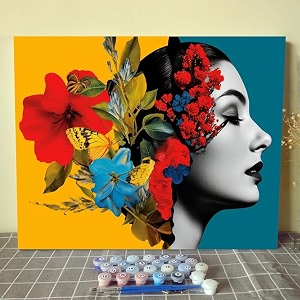 hasthip paint by numbers kits for adults beginner amp kids ages canvas maple leaves diy digital oil paint with paints and brushes girls and flowers modern home decor frameless 16x20 inch