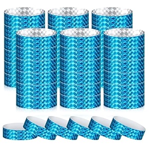 hasthip paper wrist band 300 pack waterproof blue for events party entry
