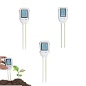HASTHIP 3-in-1 Soil Meter Moisture Temperature pH Dual Probes 3 Pcs LCD