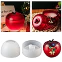 HASTHIP® Resin Molds Jar, Apple Shaped Jars Silicone Molds with Lid, Epoxy Jar Molds for Storage Bottle, Candy Jewelry Container, Home Decoration, DIY Resin Casting Crafts