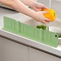 HASTHIP Silicone Sink Splash Guard 16.7 Inch with Drain Storage for Kitchen
