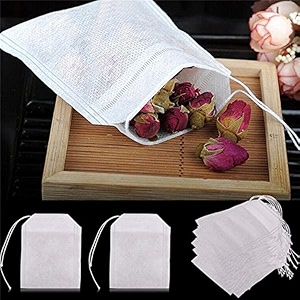 hasthip tea filter bag 100 pcs non-woven empty pouch with string