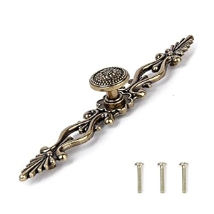 hasthip traditional antique brass cupboard cabinet drawer door pull handle wardrobe handle 191mm