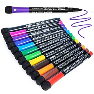 hasthip white board marker pen 12 colors eraser cap fine point