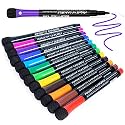 HASTHIP White Board Marker Pen, 12 Colors, Eraser Cap, Fine Point