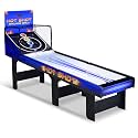 Hathaway Hot Shot 8 Ft Arcade Roll and Score Game Table for Home Family Game Room - With LED Scoring, Foldable Design, Automatic Ball Return & Scratch-Resistant Playfield - Blue Finish