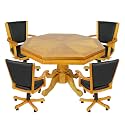Hathaway Kingston 3-in-1 Poker Table with 4 Chairs