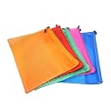 Large A4 Size Document Zip Bag/Pouch Waterproof Zipper Pouches Document Holder/Pen Pencil Case/Stationery Storage Bags/Cosmetic Pouch/Travel Organizer Multicolour (Pack of 50)