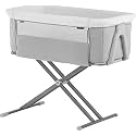 Hauck Bedside Cot Bassinet Height Adjustable Foldable, Melange Grey