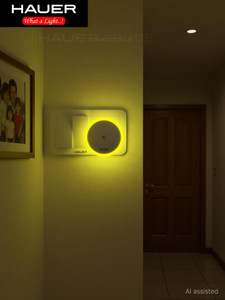 hauer glow-mate smart led premium night light auto dimming with auto onoff sensor led night lamp