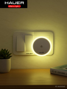 hauer glow-mate smart led premium night light auto dimming with auto onoff sensor led night lamp