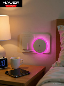 hauer glow-mate smart led premium night light auto dimming with auto onoff sensor led night lamp