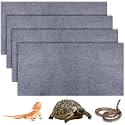 Haull 4 Pcs Reptile Carpet Terrarium Floor Mat Liner, 47 x 24 Inch, Gray