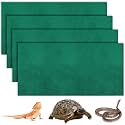 Haull 4 Pcs Reptile Carpet Terrarium Floor Mat Liner, 47 x 24 Inch, Green