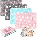 Haull 4 Pcs Waterproof Guinea Pig Bedding Mat, Cute Star, 13 x 18.5
