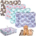 Haull 4 Pcs Waterproof Guinea Pig Bedding Mat, Heart, 13 x 18.5