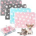 Haull 4 Pcs Waterproof Guinea Pig Bedding Mat, Cute Star, 18 x 24