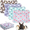 Haull 4 Pcs Waterproof Guinea Pig Bedding Mat, Heart, 13 x 10