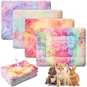Haull 4 Pcs Waterproof Guinea Pig Bedding Mat, Tie Dyed, 13 x 18.5