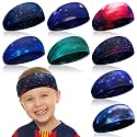 Haull 8 Pcs Kids Boys Athletic Headbands Elastic Sports