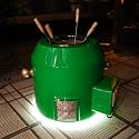 Haus of Bars by Speedx - Electric Tandur with 4 Skewers | Home Cooking Tandoor Crafted with a Blend of Clay &amp; Metal, (20x20x20) Inches, Cylindrical (Mint Green)