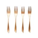 Haus and Kinder 4 Pieces Stainless Steel Rose Gold Fork Cutlery Set for Home &amp; Kitchen, Luxury Dining Gift, Dessert Forks, 100% Food Grade, Anti-Rust and Dishwasher Safe -18cm l