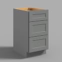 Hausvita 18" 3-Tier Undermount Kitchen Drawer Cabinet, RTA Storage Drawer, Full Extension Soft Close Slides, Ample Storage Organizer, MDF &amp; Plywood with UV Coating