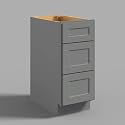 Hausvita 15" 3-Tier Undermount Kitchen Drawer Cabinet, RTA Storage Drawer, Full Extension Soft Close Slides, Ample Storage Organizer, MDF &amp; Plywood with UV Coating