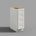 Hausvita 12" 4-Tier Undermount Kitchen Drawer Cabinet, RTA Storage Drawer, Full Extension Soft Close Slides, Ample Storage Organizer, MDF &amp; Plywood with UV Coating