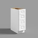 Hausvita 12" 4-Tier Undermount Kitchen Drawer Cabinet, RTA Storage Drawer, Full Extension Soft Close Slides, Ample Storage Organizer, MDF &amp; Plywood with UV Coating