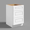 Hausvita 21" 3-Tier Undermount Kitchen Drawer Cabinet, RTA Storage Drawer, Full Extension Soft Close Slides, Ample Storage Organizer, MDF &amp; Plywood with UV Coating