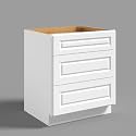 Hausvita 30" 3-Tier Undermount Kitchen Drawer Cabinet, RTA Storage Drawer, Full Extension Soft Close Slides, Ample Storage Organizer, MDF &amp; Plywood with UV Coating