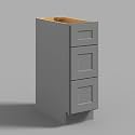 Hausvita 12" 3-Tier Undermount Kitchen Drawer Cabinet, RTA Storage Drawer, Full Extension Soft Close Slides, Ample Storage Organizer, MDF &amp; Plywood with UV Coating