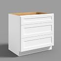 Hausvita 36" 3-Tier Undermount Kitchen Drawer Cabinet, RTA Storage Drawer, Full Extension Soft Close Slides, Ample Storage Organizer, MDF &amp; Plywood with UV Coating